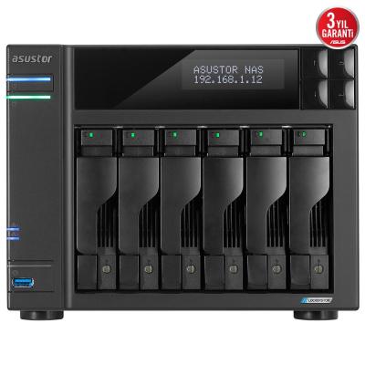ASUSTOR AS6706T CELERON QC- 8 GB RAM- 6-diskli Nas Server (Disksiz)