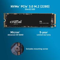 Crucial P3 500GB SSD m.2 NVMe PCIe CT500P3SSD8