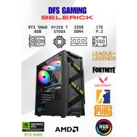 DFS Gaming BELERICK RYZEN 7 5700X-A520M-RTX 5060 8GB-32GB RAM-1TB M.2 SSD-OYUNCU BİLGİSAYARI