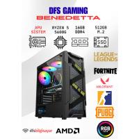 DFS Gaming BENEDETTA RYZEN 5 5600G-A520M-16GB RAM-512GB M.2 SSD-OFİS/OYUNCU BİLGİSAYARI