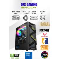 DFS Gaming BRODY INTEL i5 14400F-H610M DDR5-RTX 4060-16GB DDR5 RAM-512GB NVME M.2 SSD-OYUNCU BİLGİSAYARI