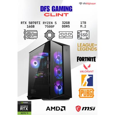DFS GAMING CLINT RYZEN 5 7500F-B650M-RTX 5070 TI 16GB-32GB DDR5 RAM-1TB M.2 SSD-OYUNCU BİLGİSAYARI