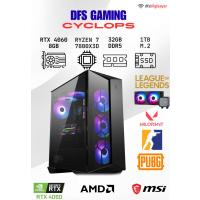 DFS GAMING CYCLOPS RYZEN 7 7800X3D-B650M-RTX 4060-32GB DDR5 RAM-1TB M.2 SSD-OYUNCU BİLGİSAYARI
