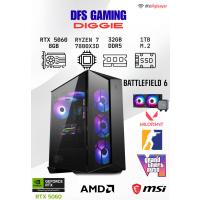 DFS GAMING DIGGIE RYZEN 7 7800X3D-B650M-RTX 5060-32GB DDR5 RAM-1TB M.2 SSD-OYUNCU BİLGİSAYARI