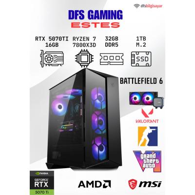 DFS GAMING ESTES RYZEN 7 7800X3D-B650M-RTX 5070 TI 16GB-32GB DDR5 RAM-1TB M.2 SSD-OYUNCU BİLGİSAYARI