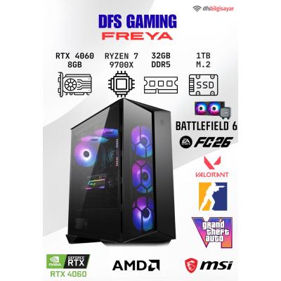 DFS GAMING FREYA RYZEN 7 9700X-B650M-RTX 4060-32GB DDR5 RAM-1TB M.2 SSD-OYUNCU BİLGİSAYARI