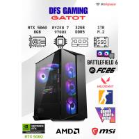 DFS GAMING GATOT RYZEN 7 9700X-B650M-RTX 5060-32GB DDR5 RAM-1TB M.2 SSD-OYUNCU BİLGİSAYARI