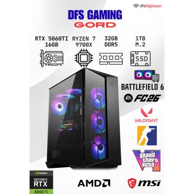 DFS GAMING GORD RYZEN 7 9700X-B650M-RTX 5060 TI 16GB-32GB DDR5 RAM-1TB M.2 SSD-OYUNCU BİLGİSAYARI