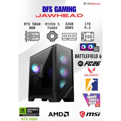 DFS GAMING JAWHEAD RYZEN 5 7600X-B650M-RTX 5060-32GB DDR5 RAM-1TB M.2 SSD-OYUNCU BİLGİSAYARI