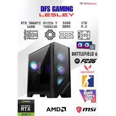 DFS GAMING LESLEY RYZEN 7 7800X3D-B650M-RTX 5060 TI 16GB-32GB DDR5 RAM-1TB M.2 SSD-OYUNCU BİLGİSAYARI