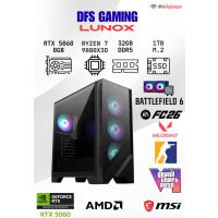 DFS GAMING LUNOX RYZEN 7 9800X3D-B650M-RTX 5060-32GB DDR5 RAM-1TB M.2 SSD-OYUNCU BİLGİSAYARI