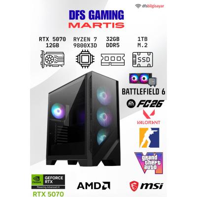 DFS GAMING MARTIS RYZEN 7 9800X3D-B650M-RTX 5070 12GB-32GB DDR5 RAM-1TB M.2 SSD-OYUNCU BİLGİSAYARI