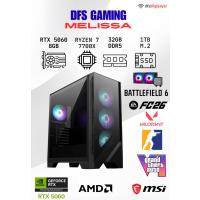 DFS GAMING MELISSA RYZEN 7 7700X-B650M-RTX 5060-32GB DDR5 RAM-1TB M.2 SSD-OYUNCU BİLGİSAYARI
