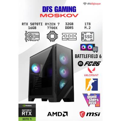 DFS GAMING MOSKOV RYZEN 7 7700X-B650M-RTX 5070 TI 16GB-32GB DDR5 RAM-1TB M.2 SSD-OYUNCU BİLGİSAYARI