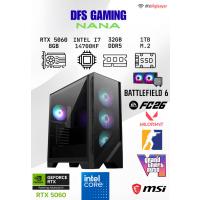 DFS GAMING NANA INTEL I7 14700KF-B760M WİFİ-RTX 5060-32GB DDR5 RAM-1TB M.2 SSD-OYUNCU BİLGİSAYARI