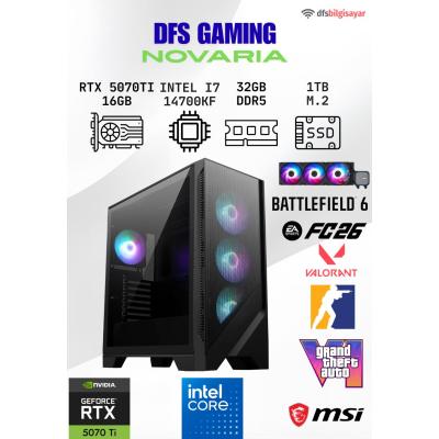 DFS GAMING NOVARIA INTEL I7 14700KF-B760M WIFI-RTX 5070 TI 16GB-32GB DDR5 RAM-1TB M.2 SSD-OYUNCU BİLGİSAYARI