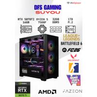 DFS GAMING SUYOU RYZEN 5 7500F-B650M-RTX 5070 TI 16GB-32GB DDR5 RAM-1TB M.2 SSD-MASAÜSTÜ OYUNCU BİLGİSAYARI