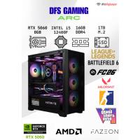 DFS Gaming ARC INTEL I5 12400F-H610M-RTX 5060 8GB-16GB DDR4 RAM-1TB M.2 NVME-MASAUSTU OYUNCU BILGISAYARI