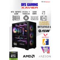 DFS GAMING XAVIER RYZEN 7 9800X3D-B650M-RTX 5070 TI-32GB DDR5 RAM-1TB M.2 SSD-MASAÜSTÜ OYUNCU BİLGİSAYARI