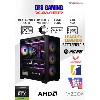 DFS GAMING XAVIER RYZEN 7 9800X3D-B650M-RTX 5070 TI-32GB DDR5 RAM-1TB M.2 SSD-MASAÜSTÜ OYUNCU BİLGİSAYARI