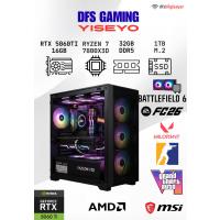 DFS GAMING YISEYO RYZEN 7 7800X3D-B650M-RTX 5060 TI 16GB-32GB DDR5 RAM-1TB M.2 SSD-MASAÜSTÜ OYUNCU BİLGİSAYARI
