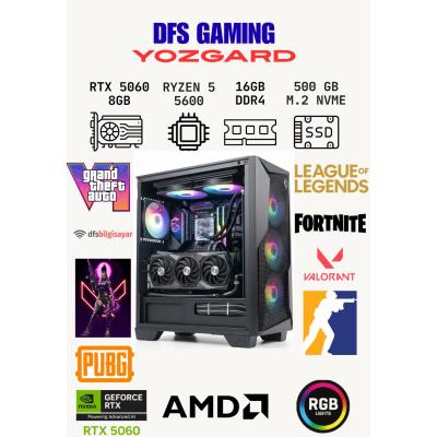 DFS Gaming YOZGARD RYZEN 5 5600-A520M-RTX 5060-16GB RAM-512GB M.2 SSD-OYUNCU BİLGİSAYARI