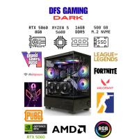 DFS Gaming DARK RYZEN 5 5600-A520M-RTX 5060-16GB RAM-512GB M.2 SSD-OYUNCU BİLGİSAYARI
