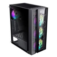GAMEBOOSTER GB-F3105B  4-FANLI RGB GAMING MID-TOWER PC KASASI