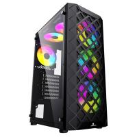 GAMEBOOSTER 550W 80+ GB-G203B 4-FANLI RGB GAMING MID-TOWER PC KASASI
