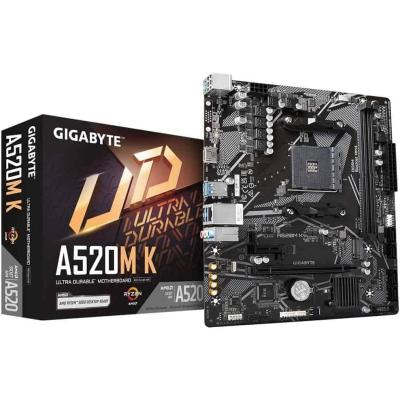 Gigabyte A520M K 1.0 AMD A520 5100 MHz (OC) DDR4 Soket AM4 mATX Anakart