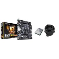 GIGABYTE B450M-H DDR4 Anakart + AMD Ryzen 5 5600 TRAY İşlemci + AMD FAN ( MPK BUNDLE)