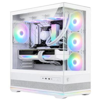 MSI MAG PANO 110R PZ WHITE ATX Case (w/120mm ARGB Fan x4)