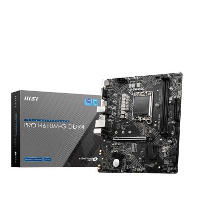 MSI PRO H610M-G DDR4 HDMI-DP PCIE 16X v4.0 1700p mATX
