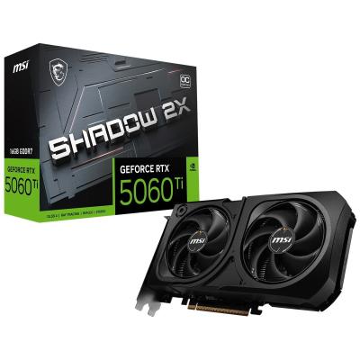 Msı VGA Geforce Rtx 5060 Tı 16G Shadow 2x Oc Plus RTX5060TI 16GB Gddr7 128B DX12 Pcıe 5.0 X16 (3xdp 1xhdmı)
