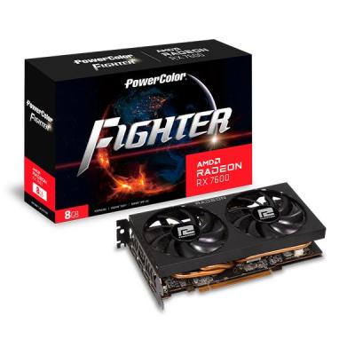 POWERCOLOR 8GB RX7600 FIGHTER RX 7600 8G-F GDDR6 128Bit PCIE 4.0