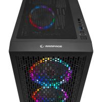RAMPAGE 600W 80+ BRONZE PLATINO 4-RAINBOW FANLI GAMING MID-TOWER PC KASASI