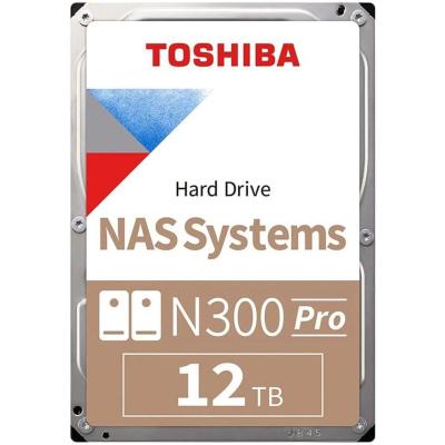 Toshiba N300 Pro 12TB NAS 3.5 İnç Dahili Sabit Disk - CMR SATA 6 Gb/s 7200 RPM 512 MB Önbellek - HDWG51CUZSVB