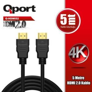 Qport Q-HDMI52 5m Hdmi 2.0 Kablo