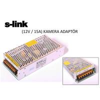 S-LINK SL-KA195 12V 15A Metal Güvenlik Kamera Adaptörü