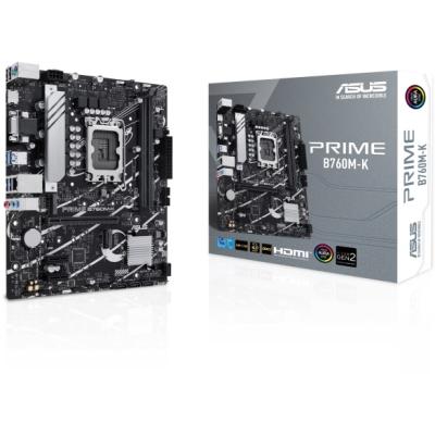 ASUS PRIME B760M-K DDR5 HDMI DP PCIe 16X v4.0 1700p mATX