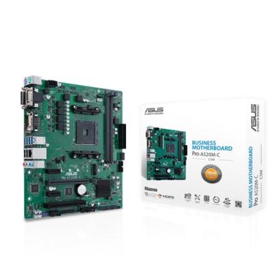 ASUS PRO A520M-C/CSM DDR4 M2 PCIe NVME HDMI DVI PCIe 16X v3.0 AM4 mATX