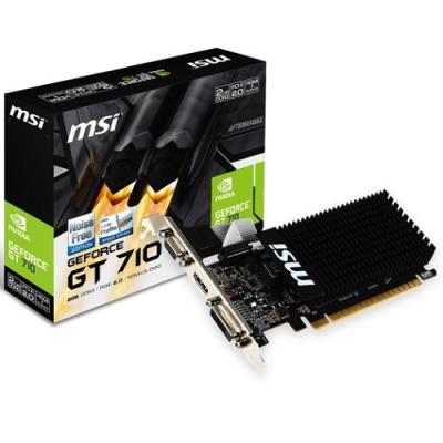 MSI GT710 2GB 2GD3H-LP DDR3 64bit HDMI DVI PCIe 16X v2.0 Low Profile,Fansız