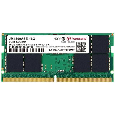 TRANSCEND 16GB DDR5 4800MHZ CL22 NOTEBOOK RAM VALUE JM4800ASE-16G