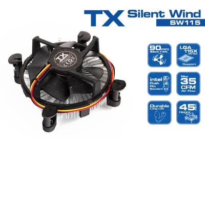 TX 90mm TXCCSW115 Hava Soğutmalı Intel İşlemci Fanı 1x Fanlı